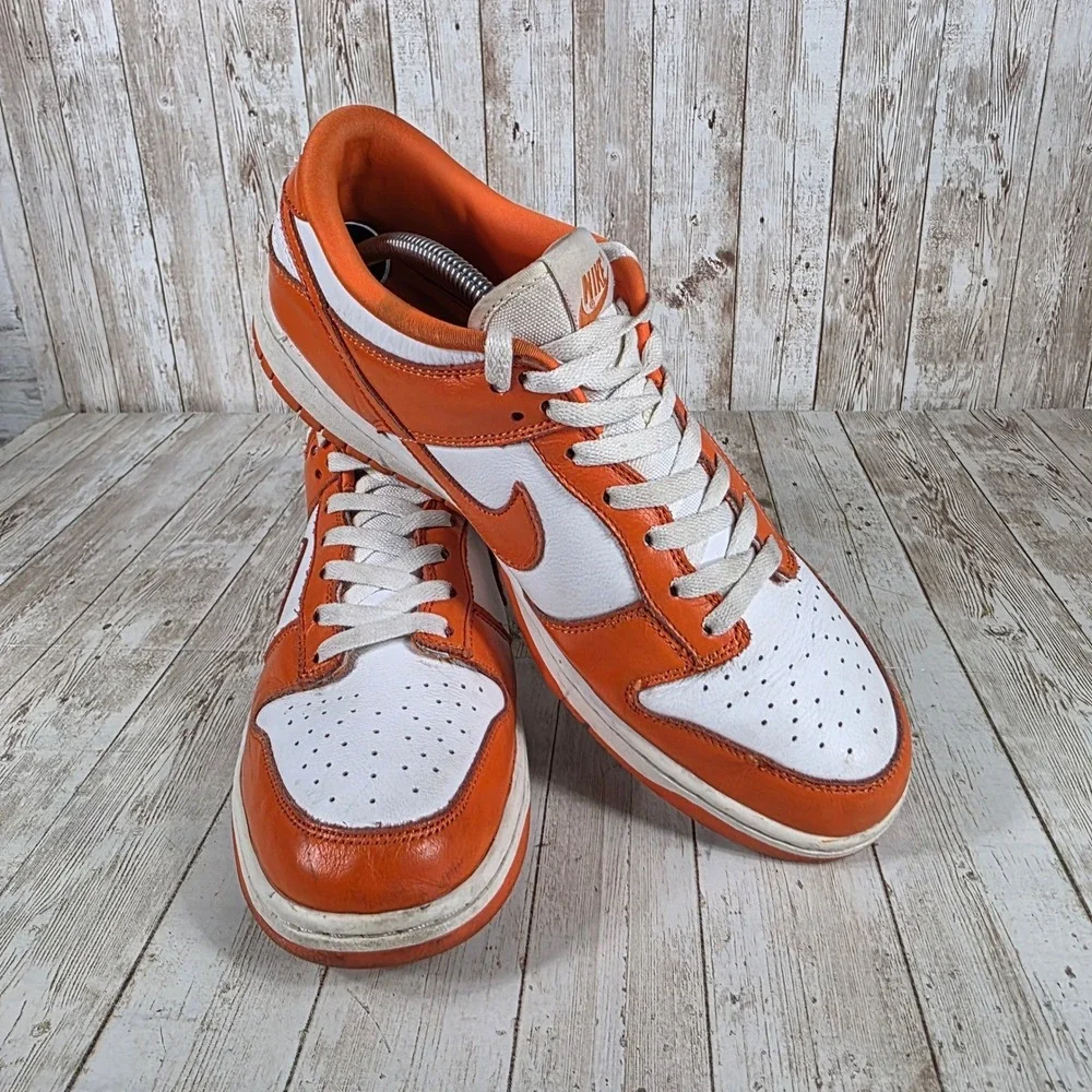 Nike Dunk Low Syracuse Orange‎ White Leather Sneakers CU1726-101 Size 11